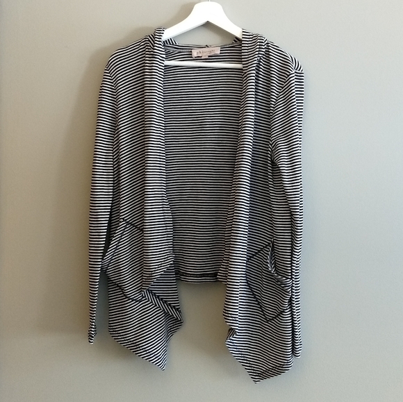 Light Weight Hooded Striped Cardigan - Picture 2 of 4